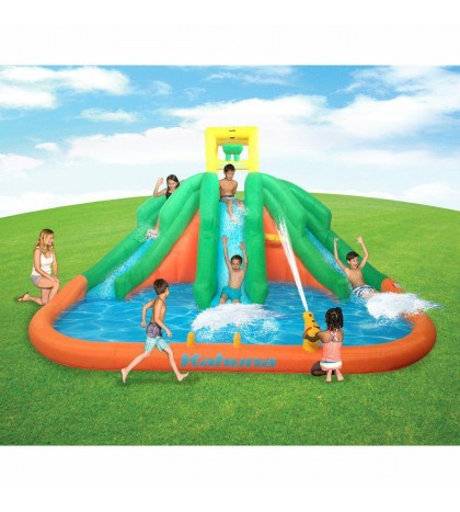 Kahuna Triple Monster Big Inflatable Backyard Slide Water Park w/ Slide (2 Pack)