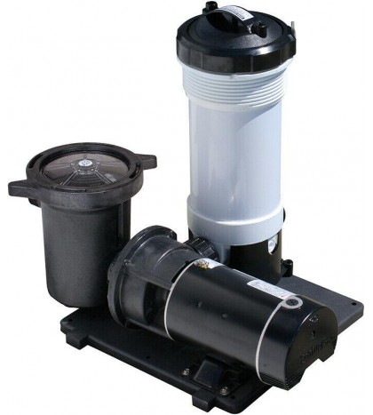 TWM Cartridge Filter System w/ 1HP E-Series Center Discharge Pump