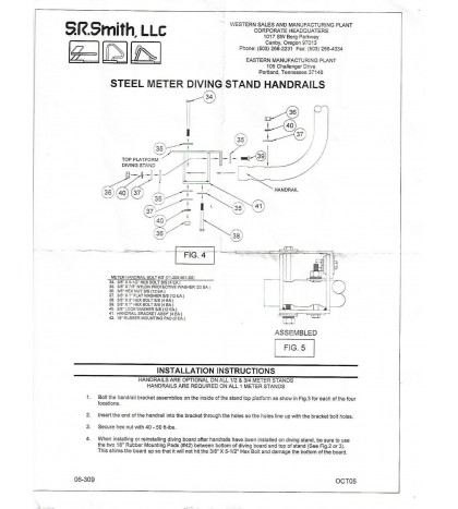 Sr Smith Steel Meter Dive Handrail Kit - Stainless Steel (71209561SS)