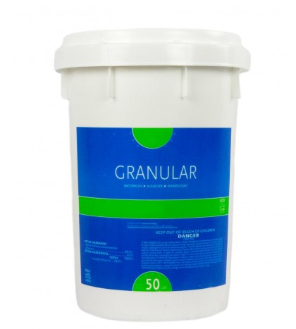 Granular Chlorine for Above or In-Ground Swimming Pools ~ 50 LBS