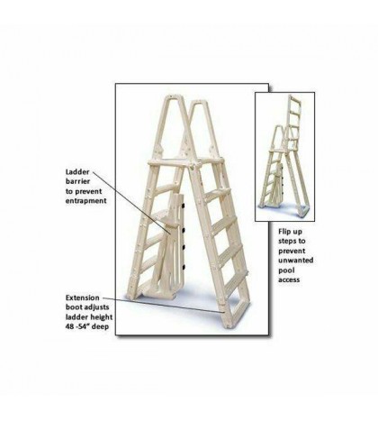 Confer 7100B Evolution A Frame Above Ground Swimming Pool Ladder 48 to 54