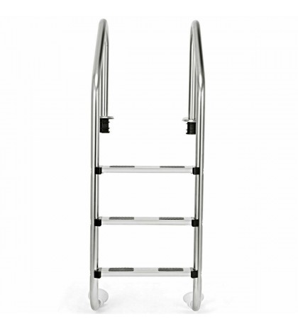3 Step Stainless Steel In-Ground Swimming Pool Ladder With Easy Mount Legs