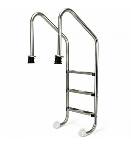 3 Step Stainless Steel In-Ground Swimming Pool Ladder With Easy Mount Legs