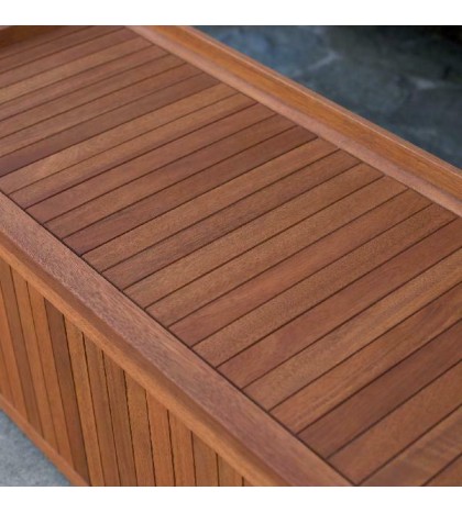 Belham Living Brighton 48 in. Outdoor Storage Deck Box with Cushion - Natural