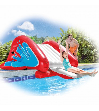Intex Kool Splash Inflatable Pool Slide Play Center with Sprayer, Red (2 Pack)
