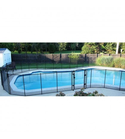 5 X 10 Feet Removable Child Barrier Pool Safety Mesh Fence In Ground Brown