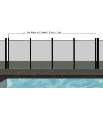 5 X 10 Feet Removable Child Barrier Pool Safety Mesh Fence In Ground Brown