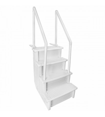G&Gonline Above Ground Heavy Duty Pool Ladder - White