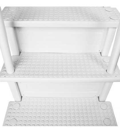 G&Gonline Above Ground Heavy Duty Pool Ladder - White