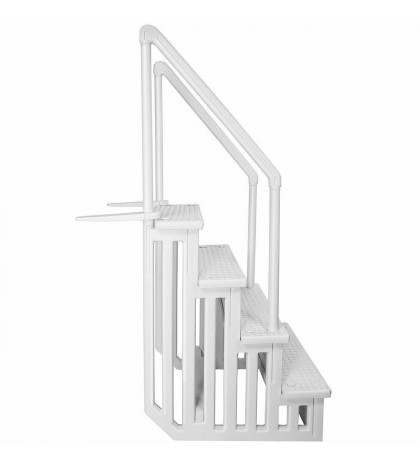 G&Gonline Above Ground Heavy Duty Pool Ladder - White