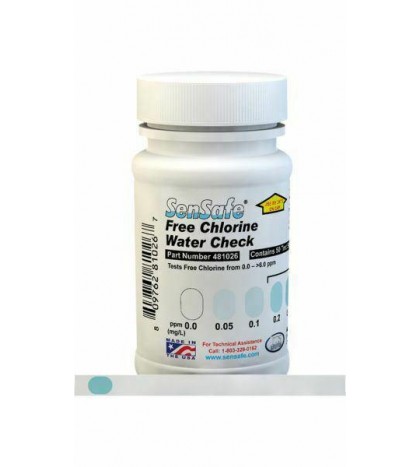 Sensafe (481026) Chlorine Water Epa Check Bottle of 50 Test Strips