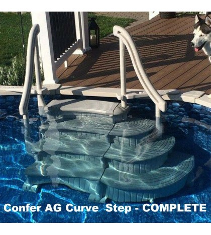 Confer Plastics Curve Above Ground Pool Step System