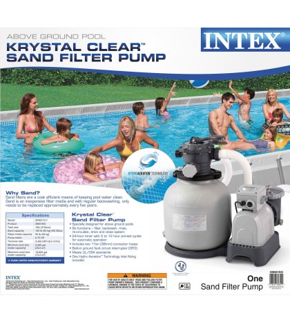 Intex Krystal Clear Sand Filter Pump for Above Ground Pools