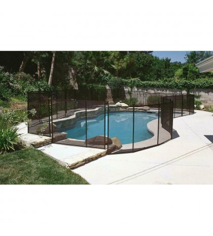 Pool Fence 5 ft. x 12 ft. Safety Accessory For In Ground Climb Resistant Mesh