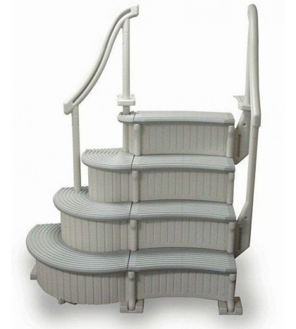 Above Ground Swimming Pools Curve Base Corner Steps Seat Ladder Handrail System