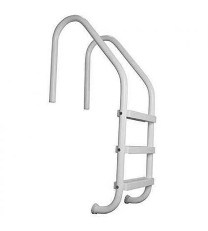 Saftron 3 Step Polymer Finish Inground Pool Ladder & Anchor Sockets (2 Pack)