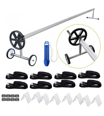 21 FT Long Swimming Pool Cover Reel  Aluminum Inground Solar Stainless Steel