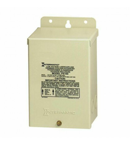 Intermatic PX100 100-Watt Safety Transformer Steel Enclosure, Beige