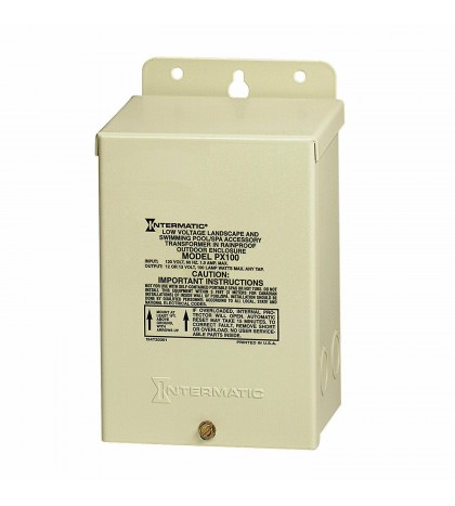 Intermatic PX100 100-Watt Safety Transformer Steel Enclosure, Beige