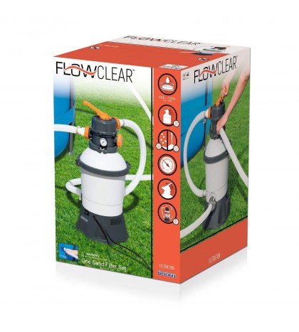 Bestway 58498E Durable Flowclear 1500 Gallon Sand Filter for Swimming Pools