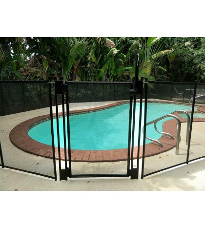 Pool Fence Diy By Life Saver Self-Closing Gate Kit, Black
