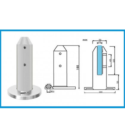 6X Satin Polish Duplex 2205 Stainless Steel Glass Spigot Swimming Pool Fence