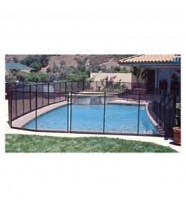 Eskott Safety Fence Black 4'X10' Section For Inground Swimming Pool