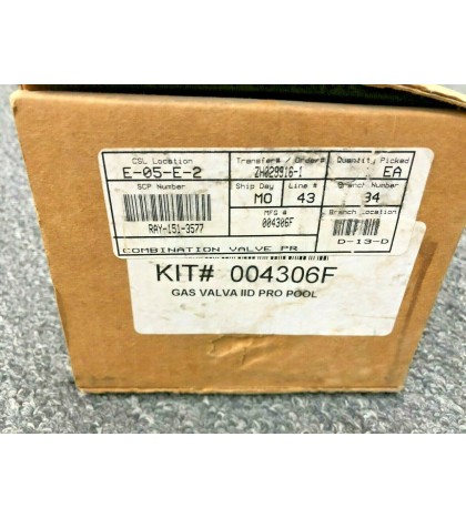 Raypak 004306F Pool Heater IID Propane  Valve
