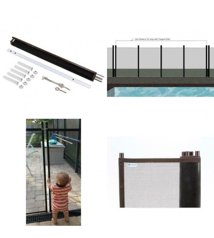 5 Ft. X 10 Ft. Brown Rust Proof Child Barrier Pool Safety Mesh Fence