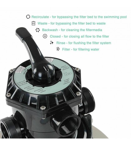 Apluschoice 37SFT001-16TV6W-09 16 inch Pool Sand Filter System