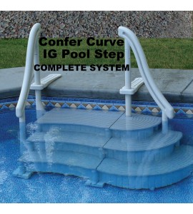 Confer Plastics Curve In-Ground Pool Step System