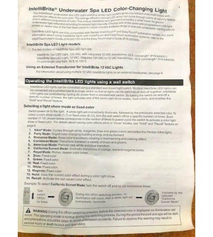 Pentair Intellibrite 120V 100' LED Spa Light 640052