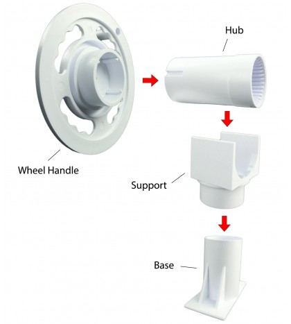 Sun2Solar Above Ground Solar Cover Reel for Swimming Pool up to 24' Wide