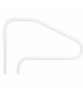 White Rustproof 4-bend Return-to-deck Swim. Pool Rail