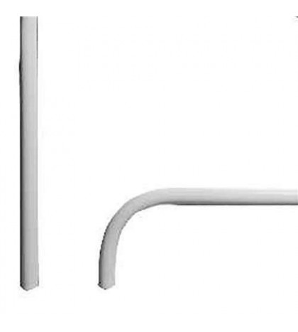 White Rustproof 4-bend Return-to-deck Swim. Pool Rail