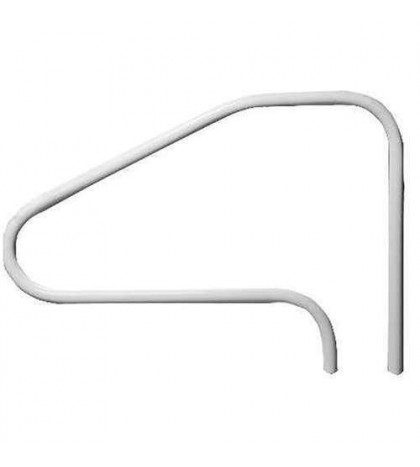 White Rustproof 4-bend Return-to-deck Swim. Pool Rail