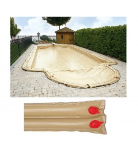 Buffalo Blizzard Rectangle Supreme Plus Tan Swimming Pool Winter Covers w/ Tubes Buffalo Blizzard Rectangle Supreme Plus Tan Swimming Pool Winter Covers w/ Tubes