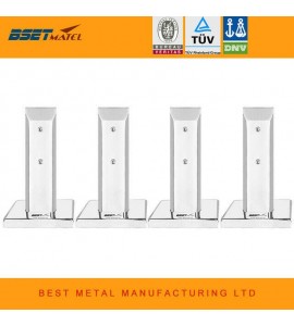 4X Mirror Polish Duplex 2205 Stainless Steel Square Glass Pool Fencing Spigot