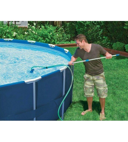Intex Clean Kit w/ Vacuum Skimmer w/ Intex 8Ft x 30In Inflatable Swimming Pool