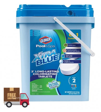 3-Inch Long Lasting Chlorinating Chlorine Tablets, 5-Pound CLOROX Pool & Spa