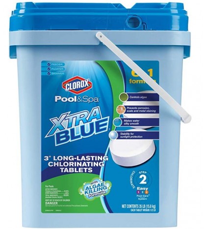 3-Inch Long Lasting Chlorinating Chlorine Tablets, 5-Pound CLOROX Pool & Spa