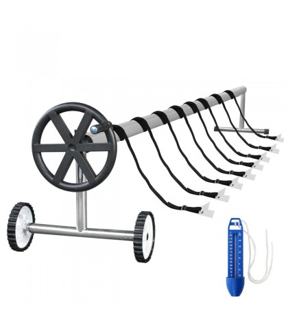 Aluminum Solar Cover Reel For Swimming Pools Up To 21 Feet Wide Inground