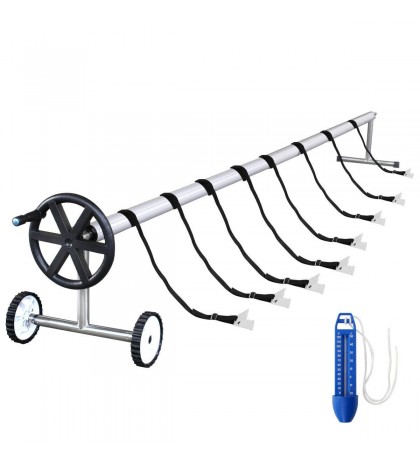 Aluminum Solar Cover Reel For Swimming Pools Up To 21 Feet Wide Inground