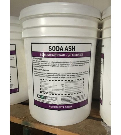 Cetco Soda Ash Sodium Carbonate 50LBS  Bucket=Less Waste