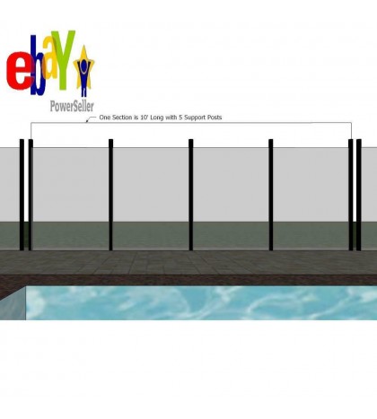 5 Ft. X 10 Ft. Brown Removable Child Barrier Pool Safety Mesh Fence