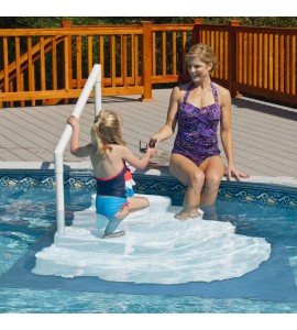 Blue Wave NE110WH Wedding Cake Above Ground Pool Step with Liner Pad White