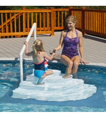 Blue Wave NE110WH Wedding Cake Above Ground Pool Step with Liner Pad White