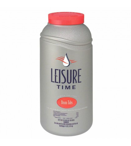 Leisure Time Low Odor Disinfectant Brominating Chemical Tablets, 4 lbs (4 Pack)