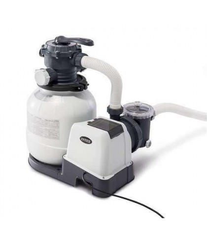 Intex 2100 GPH Above Ground Pool Sand Filter Pump w/ Automatic Timer (Brown Box)