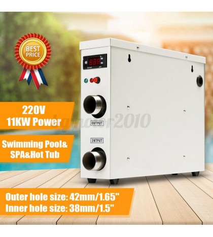220V 11KW AC Electric Water Heater Thermostat Home Swimming Pool SPA Hot Tub